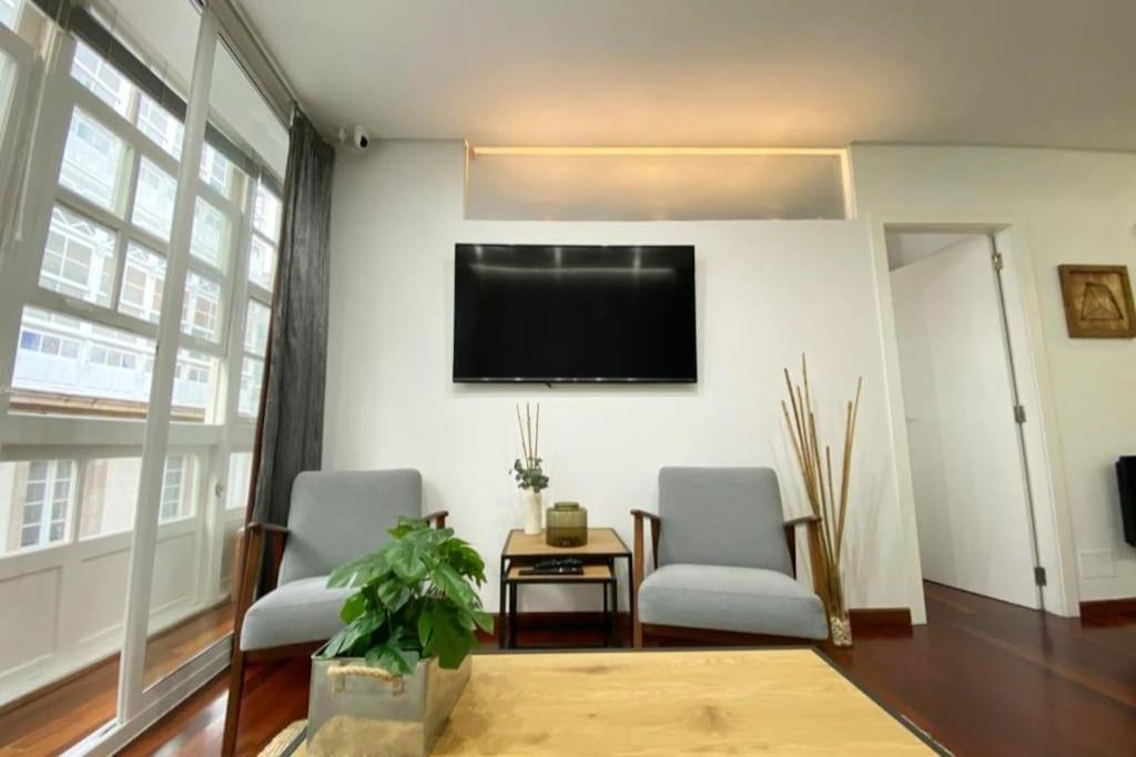 아 코루냐 Apartamento 2H 2B En El Centro Con Garaje 아파트 외부 사진